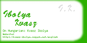 ibolya kvasz business card